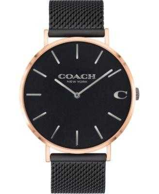 coach-mens-charles-black-stainless-steel-mesh-bracelet-watch-41mm