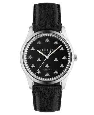 gucci-mens-swiss-automatic-g-timeless-black-leather-strap-watch-42mm